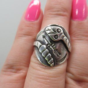Sterling Silver Whirling Log Ring Navajo Southwestern